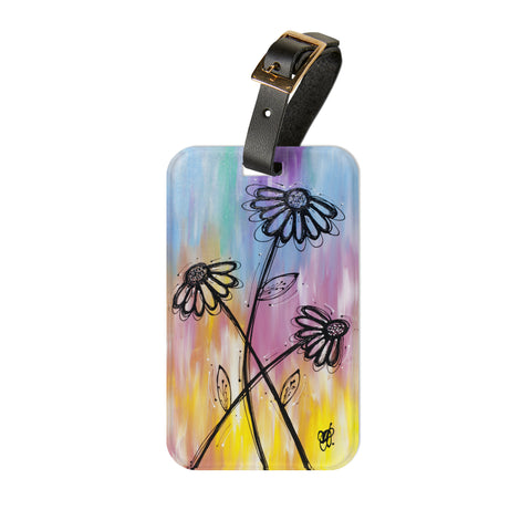 3 Echinacea Luggage Tag