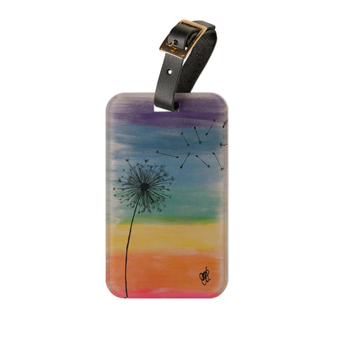 Rainbow Dandelion Luggage Tag