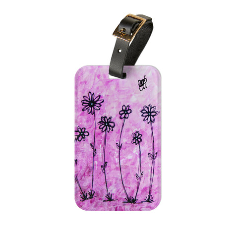 Pink Daisies Luggage Tag