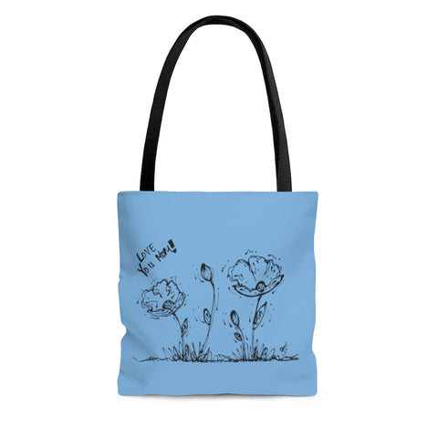 Love You Mom! Tote Bag Blue