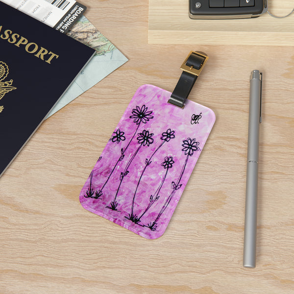 Pink Daisies Luggage Tag