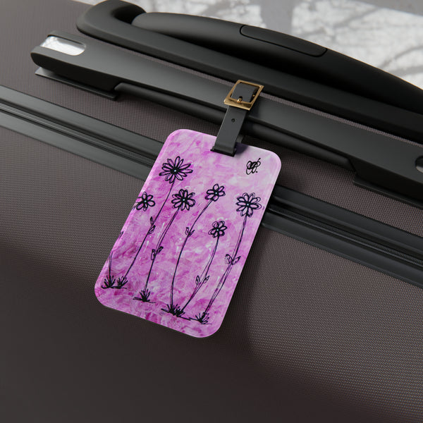 Pink Daisies Luggage Tag