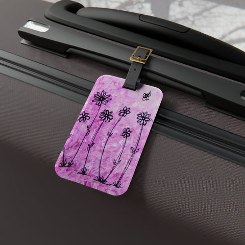 Pink Daisies Luggage Tag