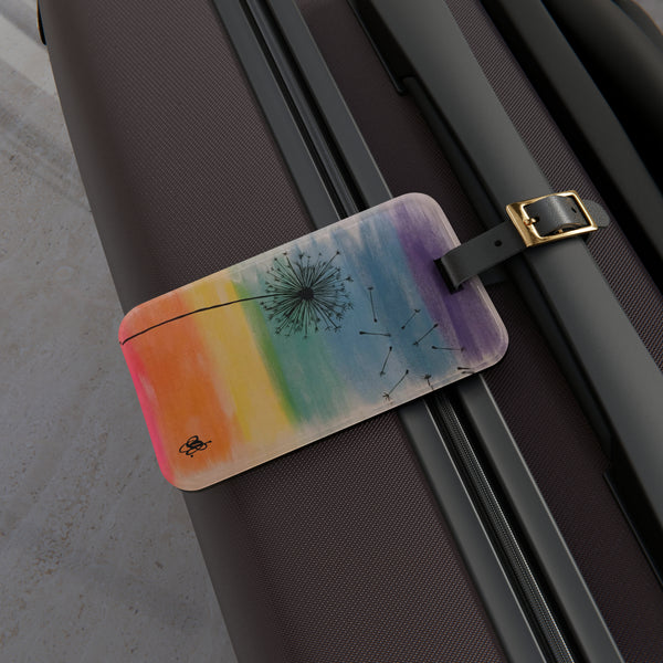Rainbow Dandelion Luggage Tag