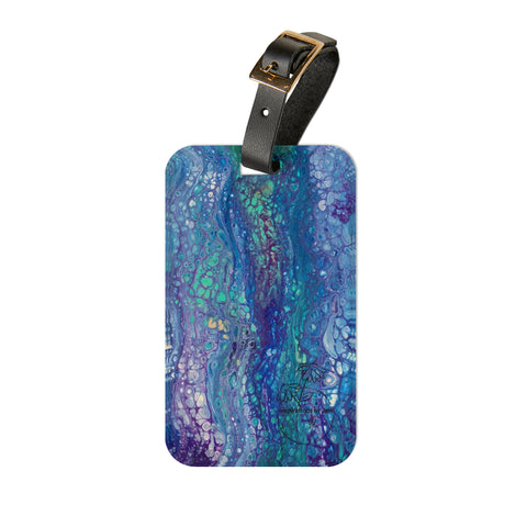 Blue Bubbles Luggage Tag