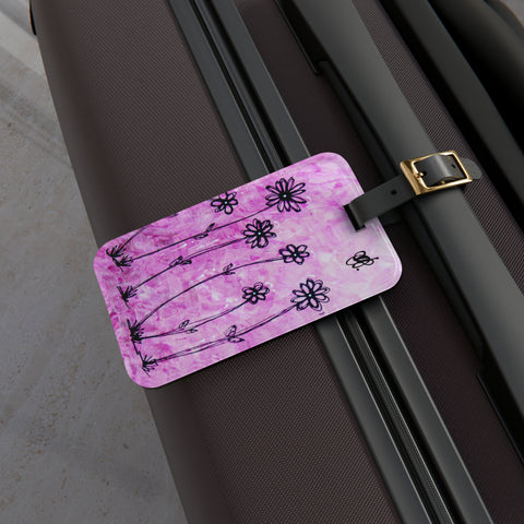 Pink Daisies Luggage Tag