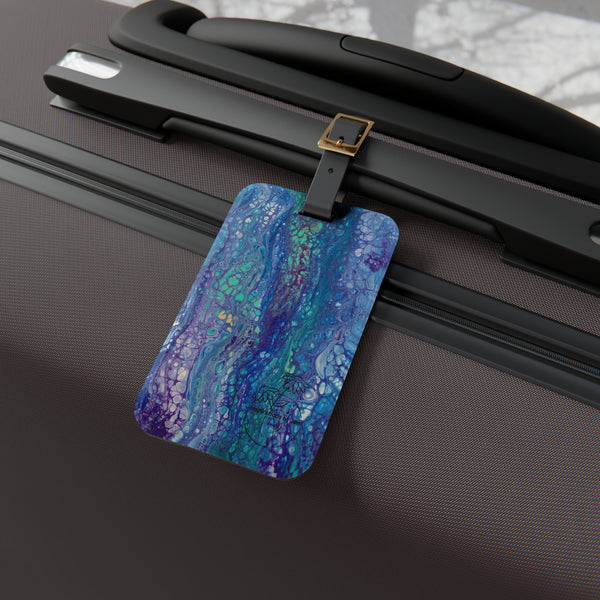 Blue Bubbles Luggage Tag