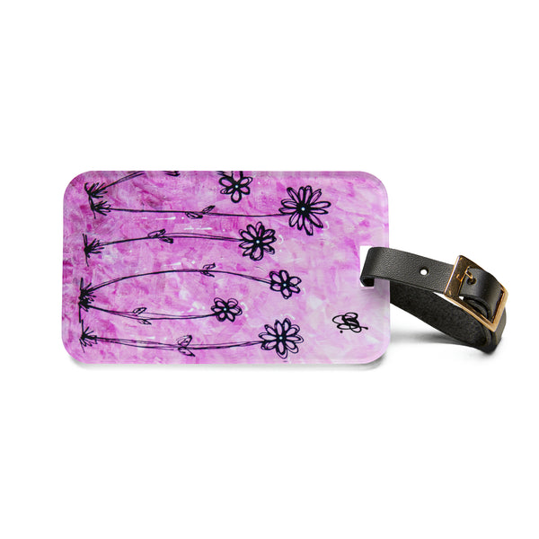 Pink Daisies Luggage Tag