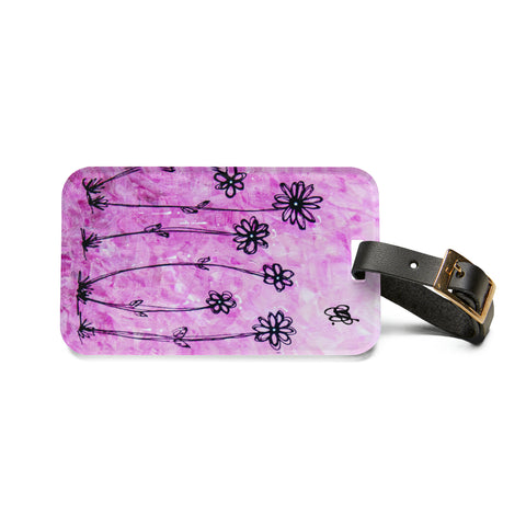 Pink Daisies Luggage Tag