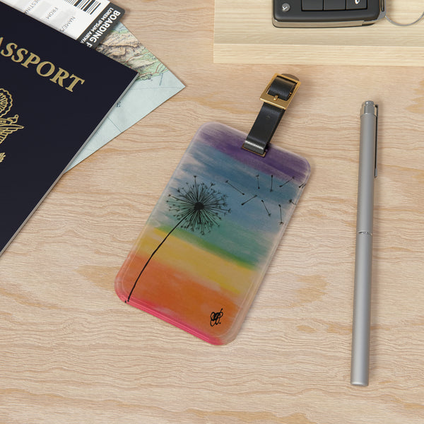 Rainbow Dandelion Luggage Tag