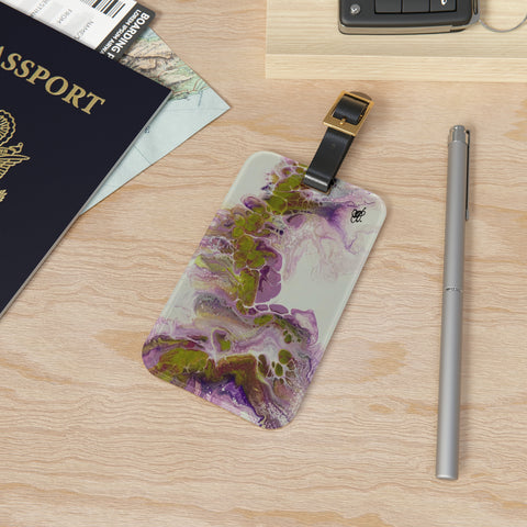 Purple & Lime Luggage Tag