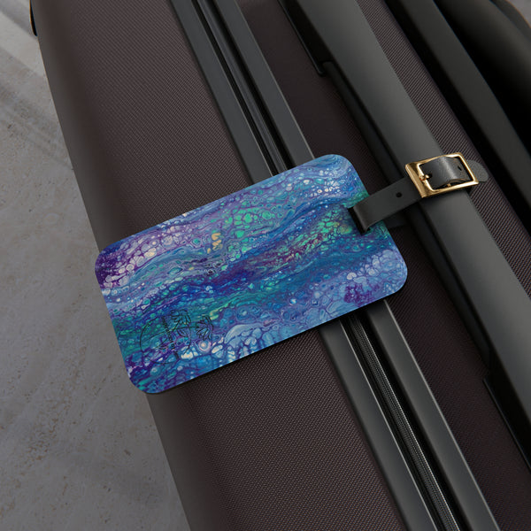 Blue Bubbles Luggage Tag