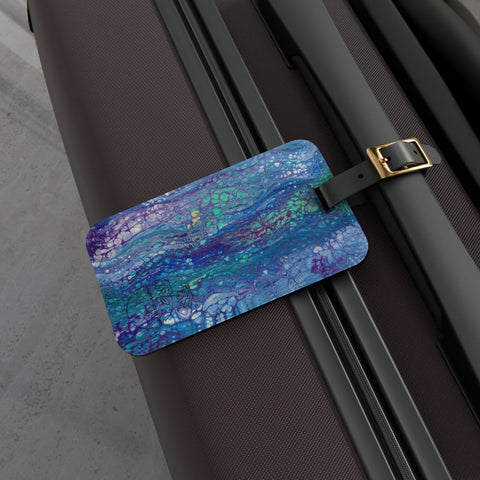 Blue Bubbles Luggage Tag