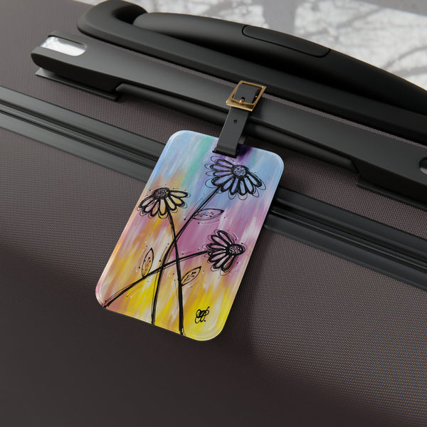 3 Echinacea Luggage Tag