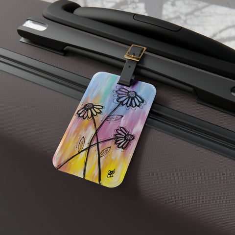 3 Echinacea Luggage Tag