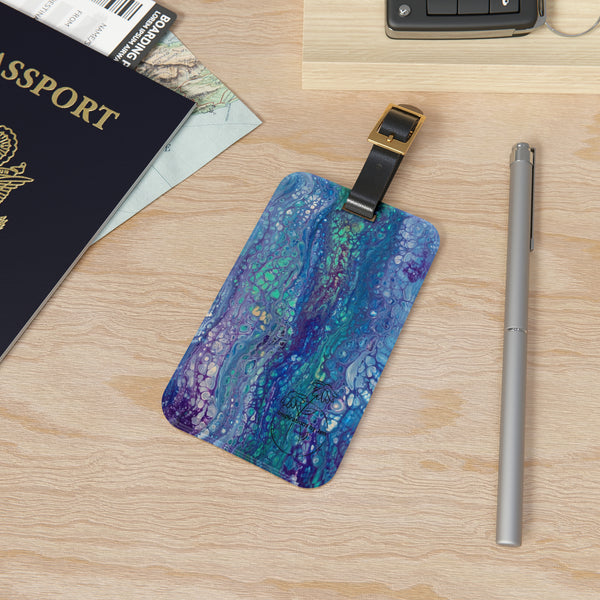 Blue Bubbles Luggage Tag