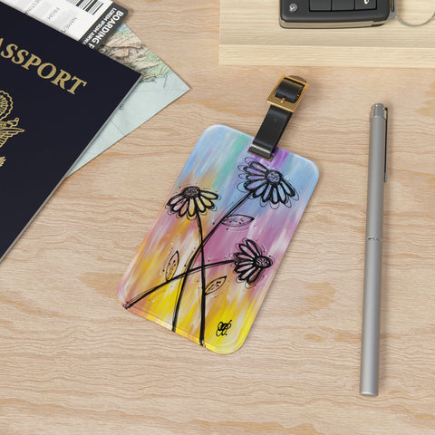 3 Echinacea Luggage Tag