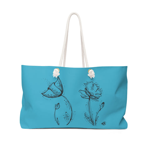 Blue Poppy Weekender Bag