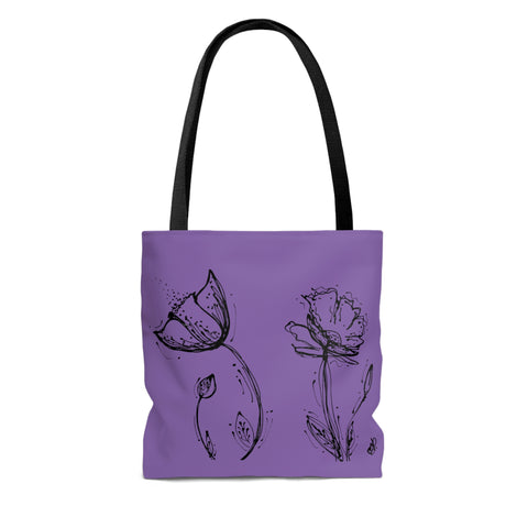 Purple Poppy Tote Bag