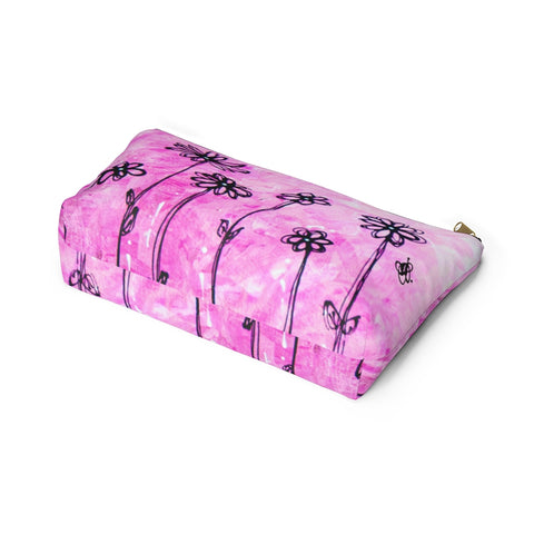 Pink Daisies - S/L Accessory Pouch w T-bottom