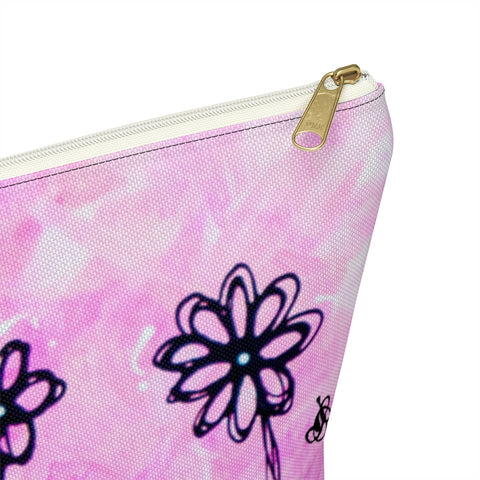 Pink Daisies - S/L Accessory Pouch w T-bottom