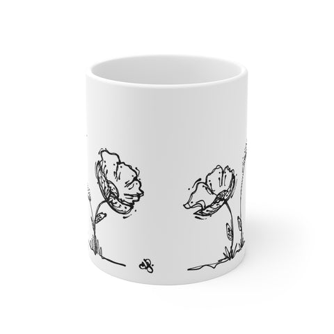 Poppy Flower Mug 11oz
