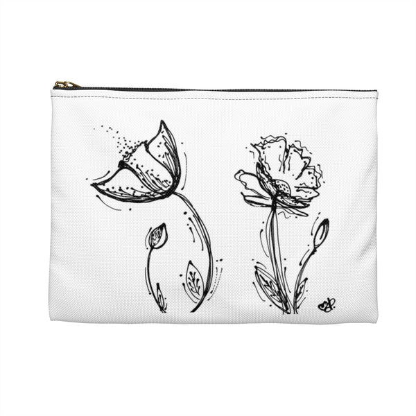 Poppy Silhouette Accessory Pouch