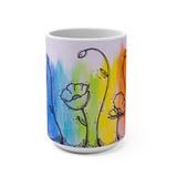 Rainbow Poppy 15 oz. Mug