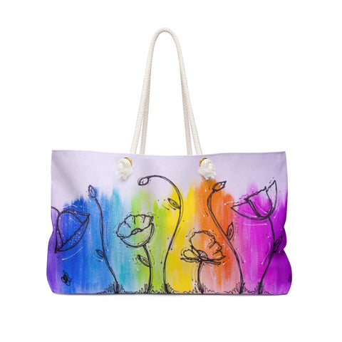 Weekender Rainbow Poppy Bag