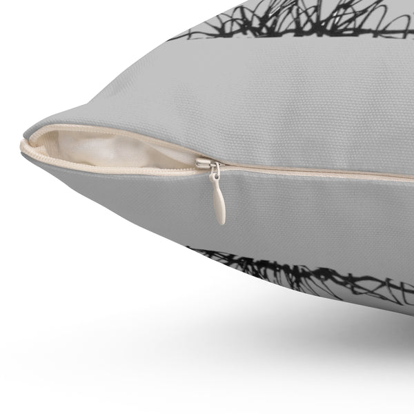 Grey Love You Mom! Spun Polyester Square Pillow Case 3 sizes