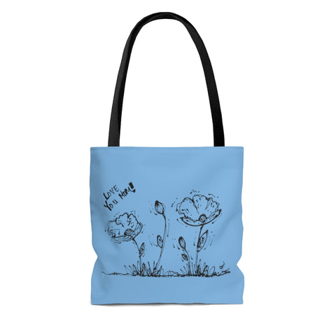Love You Mom! Tote Bag Blue