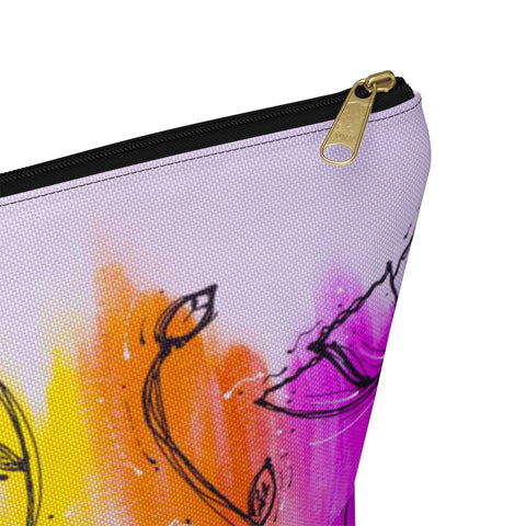 Rainbow Poppy  - Accessory Pouch w T-bottom