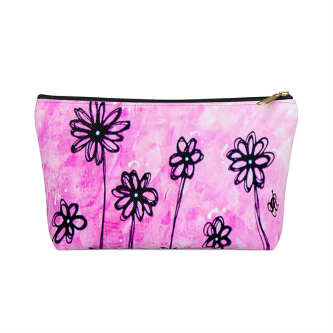 Pink Daisies - S/L Accessory Pouch w T-bottom