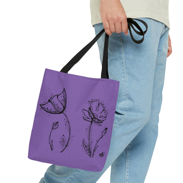 Purple Poppy Tote Bag