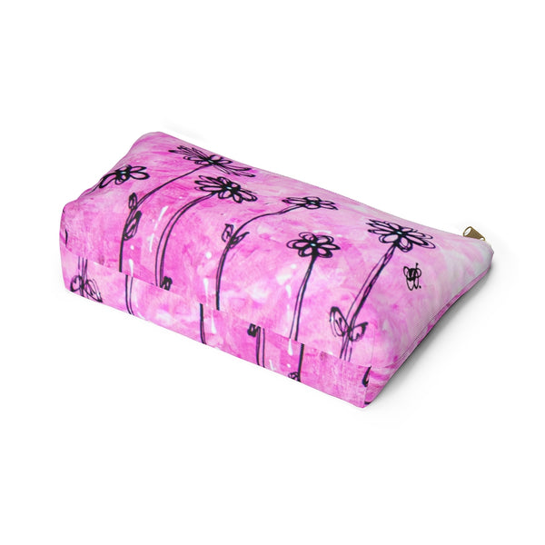 Pink Daisies - S/L Accessory Pouch w T-bottom