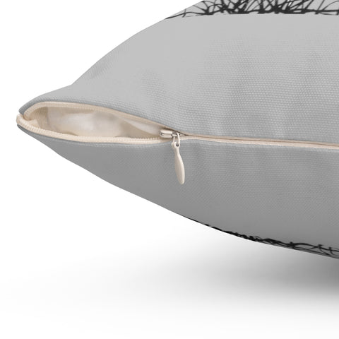 Grey Love You Mom! Spun Polyester Square Pillow Case 3 sizes