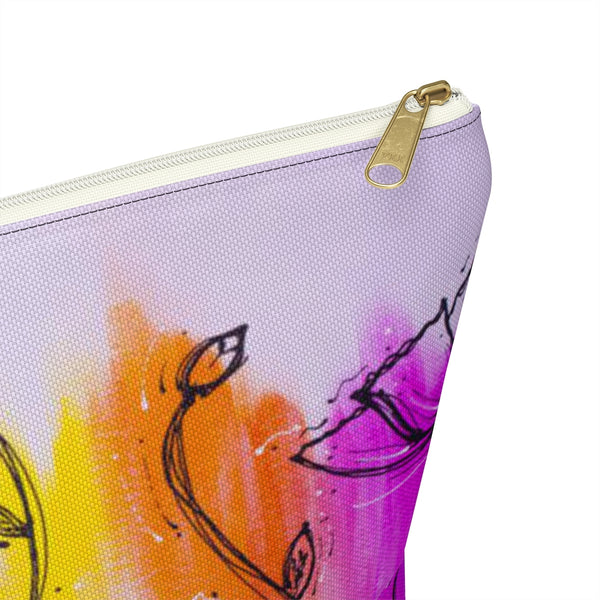 Rainbow Poppy  - Accessory Pouch w T-bottom
