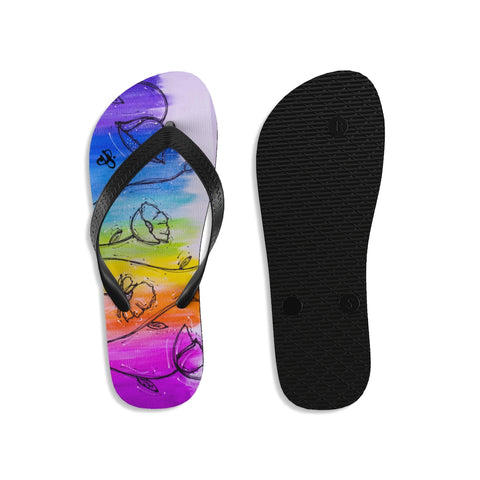 Rainbow Poppy Unisex Flip-Flops