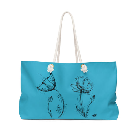 Blue Poppy Weekender Bag