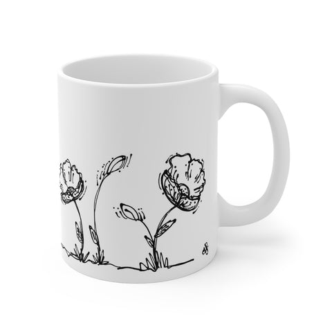 Poppy Flower Mug 11oz